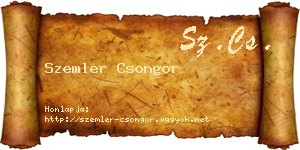 Szemler Csongor névjegykártya